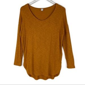 Old Navy Luxe Dark Yellow Long Sleeve Top